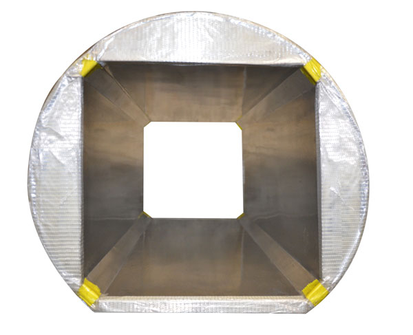 Coffrage de poteau en carton mitoyen lisse carré ou rectangle - angles coupés - Référence 1130_conf_2