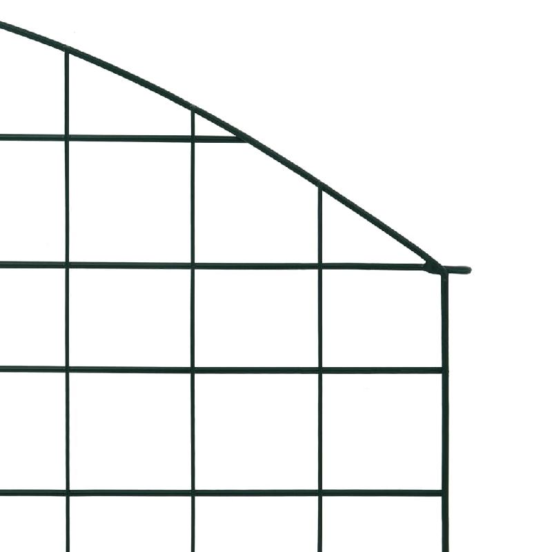 Vidaxl ensemble de clôture de jardin arquée 77,5x78,5 cm vert 146103_2