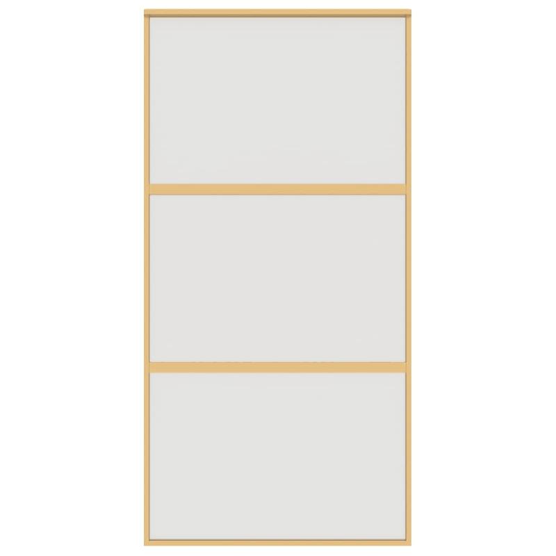 Vidaxl porte coulissante doré 102,5x205 cm verre esg dépoli aluminium 155153_2