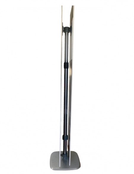 Totem aluminium ajustable pied carré - simple face ou recto/verso - plaques PVC 50x180cm_2