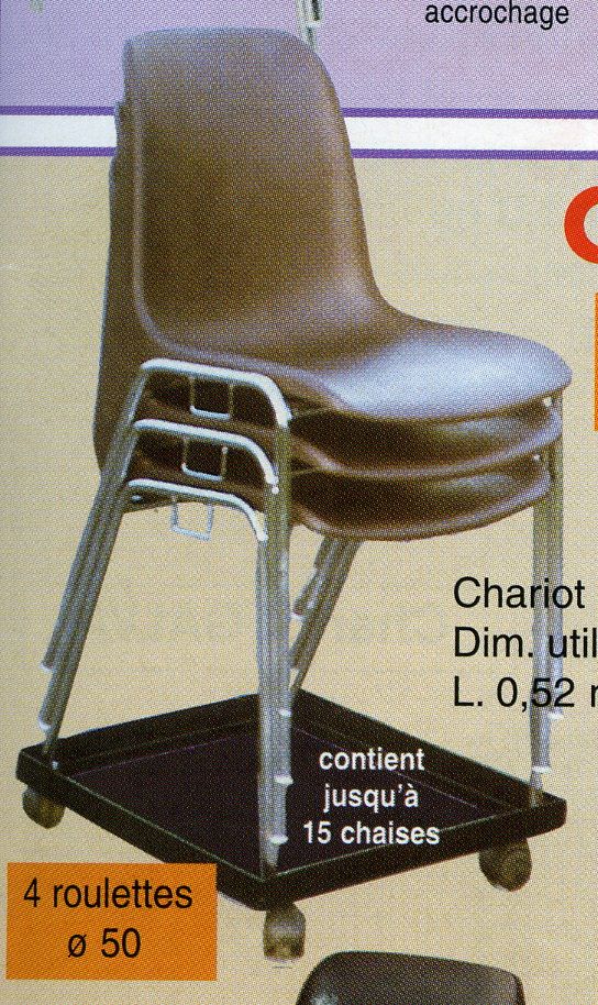 14031a824 - Chaises empilables Millet-Culinor - Polypropylène, dimensions L. 0.44 x P. 0.50 x H. 0.80m_2