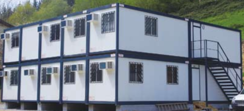 Bungalow de chantier - réfectoire, bureau, vestiaire - modulable et empilable avec structure galvanisée et panneau sandwich_2