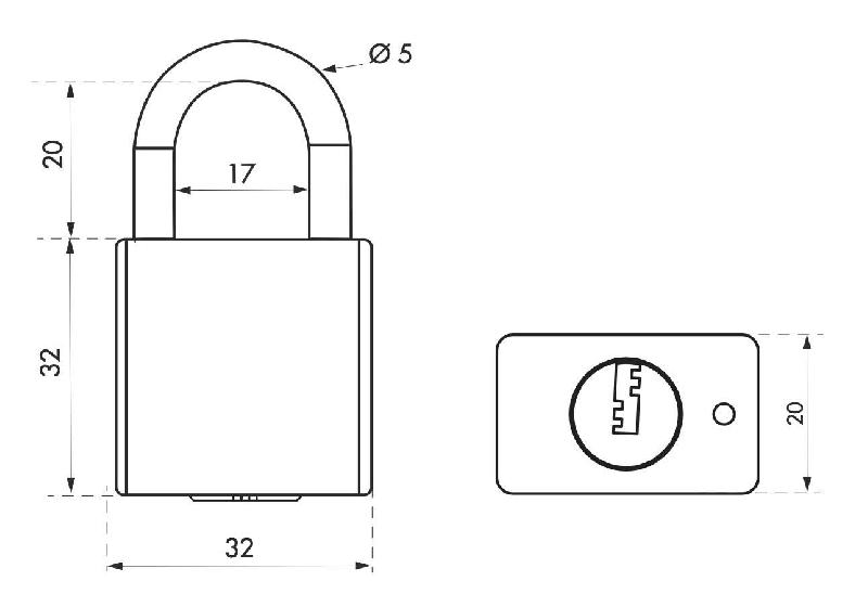 Cadenas à clé Rinox 30mm - Anse inox - 4 clés réversibles - Thirard_2