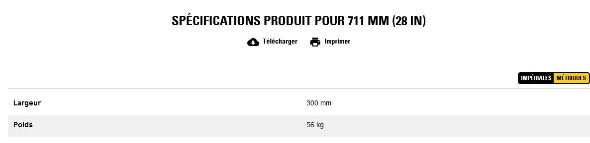 Godet d'excavation-mini-pelle - caterpillar finance france - 711 mm (28 in) - poids 56 kg_2