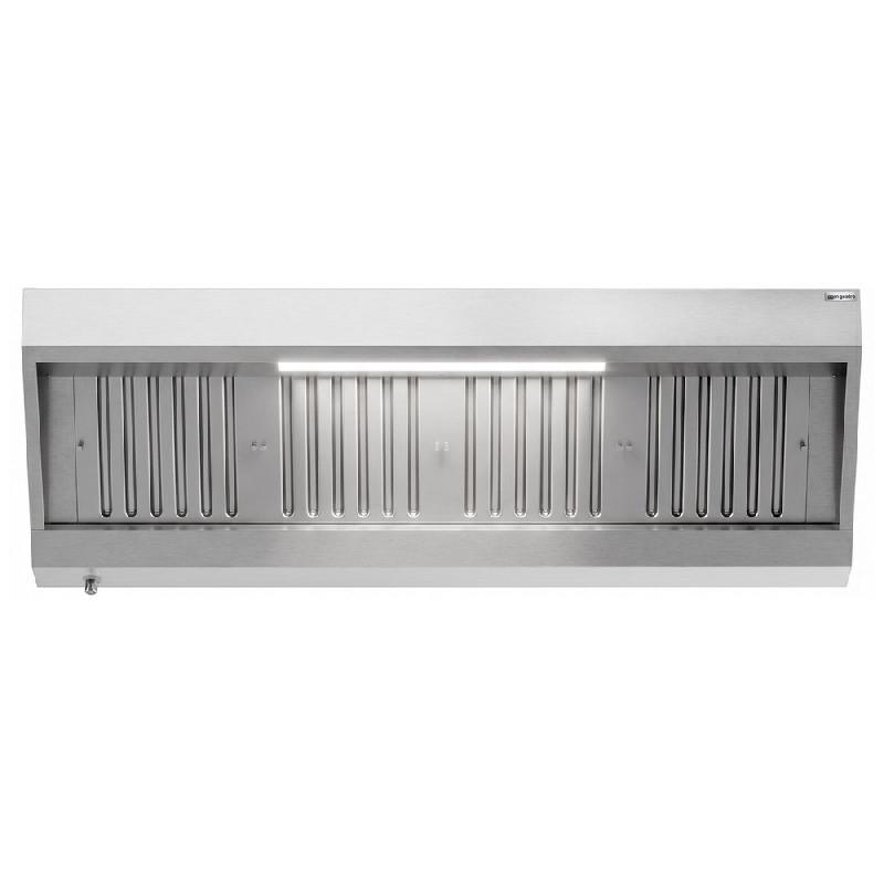 Hotte murale inox statique 1m80 avec filtre et éclairage | Profondeur 700 mm_2