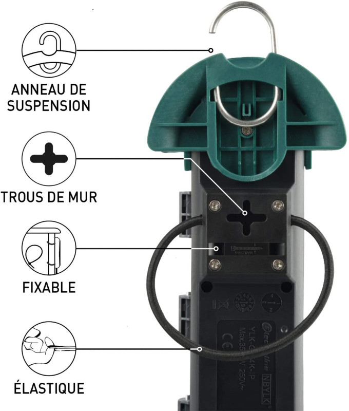 Bloc multiprises professionnel 4prises 4m electraline_2