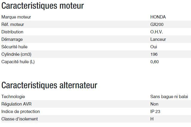 Groupe électrogène HX 3000 C - Kohler - 2,70 kW - 50 Hz - 230 V_2