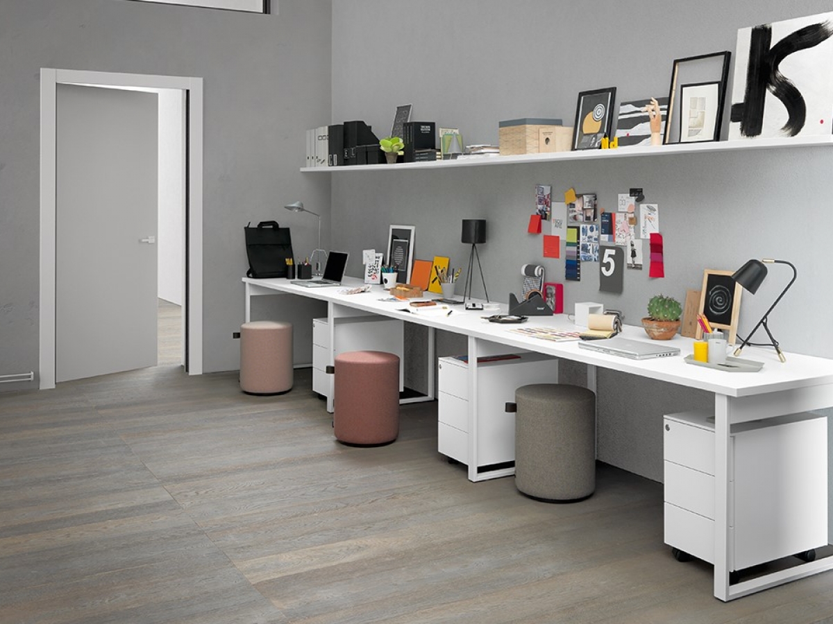 Bureau open space esthétique et facile à monter -PIGRECO LOOP_2