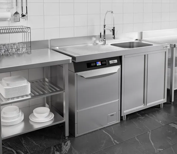 Plonge avec passage lave-vaisselle 140 x 70cm et placard - cuve à droite l60 x p50 x h30 cm_2