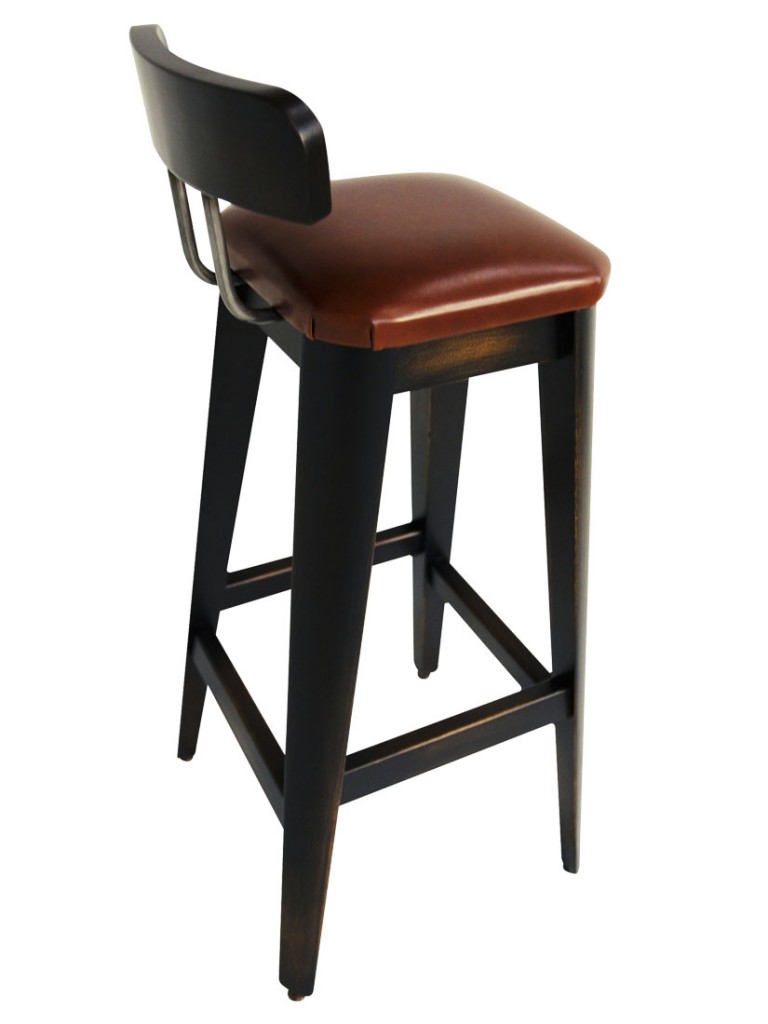 Tabouret de restaurant Odette (THD) - haut avec dossier - 110 cm de hauteur totale_2