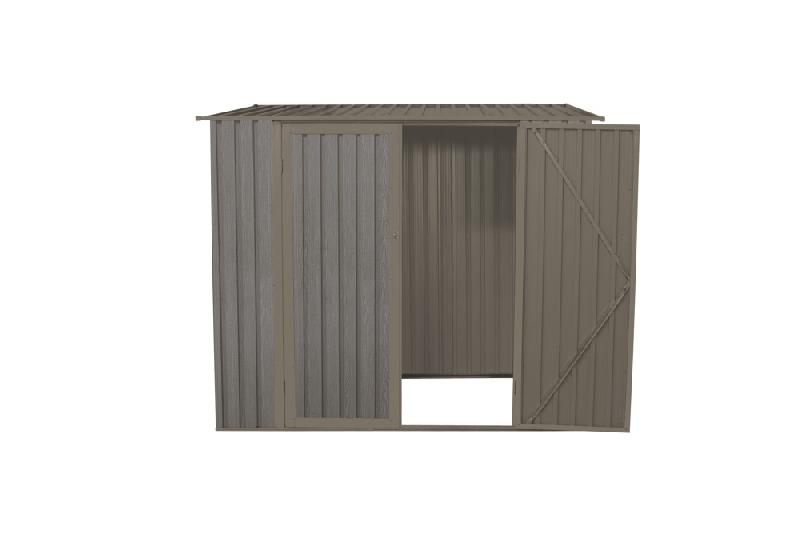 Abri jardin métal - aspect bois vieilli - 3,17 m² - gris 75_2