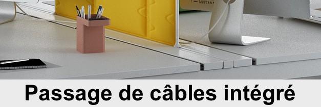 Bureau bench 2 personnes X3 - Officity - Blanc 9010, Blanc, 140 x 341,5 cm_2