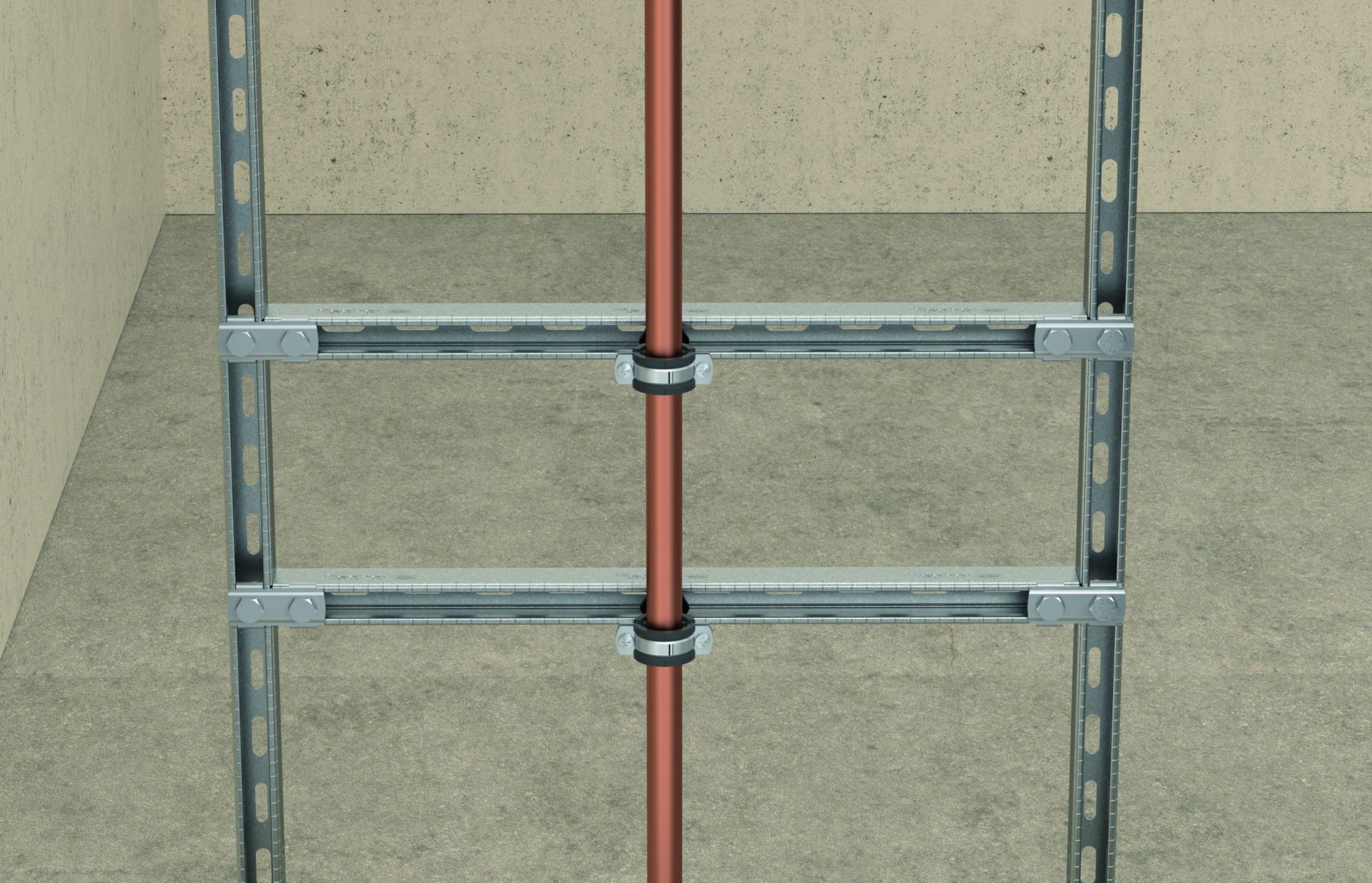 FRS-L Universel - Colliers de fixation Fischer - acier électrozingué avec deux vis et verrouillage rapide_2