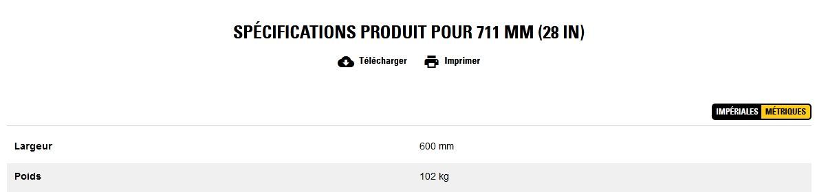 Godet d'excavation-mini-pelle - caterpillar finance france - 711 mm (28 in) - poids 102 kg_2