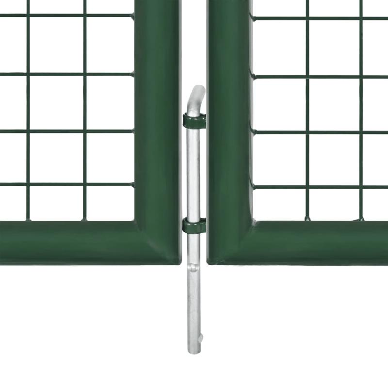 Vidaxl portail en treillis de jardin acier 400 x 75 cm vert 145747_2