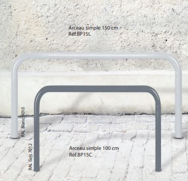Arceau urbain BP15L - Serem - acier renforcé - diamètre 40mm - hauteur 55cm - longueur 150cm_2