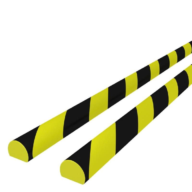 Vidaxl protecteurs d'angle 2 pcs jaune et noir 4x3x100 cm pu 153099_2