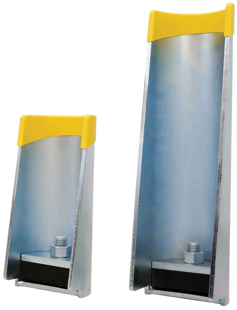Sabot de protection flexible Rack Guard - métal zinc anti-rouille pour racks à palettes - 2 hauteurs disponibles_2