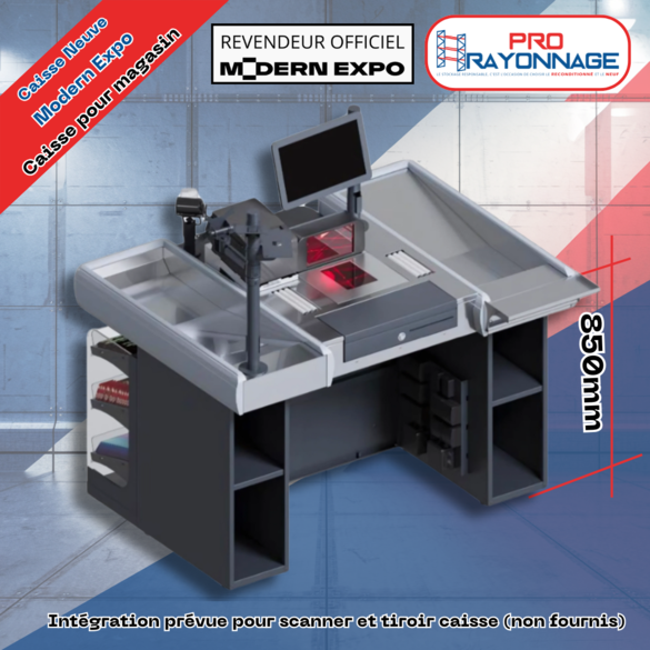 Caisse de sortie AFS non réversible sans tapis roulant - Neuve - Modern Expo_2