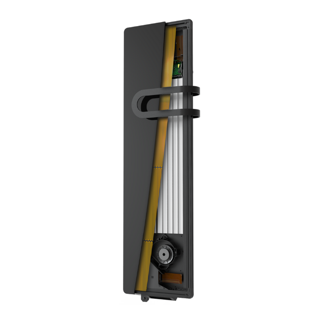 CAMPAVER BAINS Nativ Radiateur connecté 700W + Soufferie 800W Verre massif Noir astrakan - Intuis - K165125_2