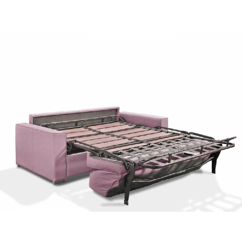 Canapé convertible express premium 160 cm - Sommier à lattes Renatonisi - Matelas Bultex - Velours rose - Fabrication italienne_2