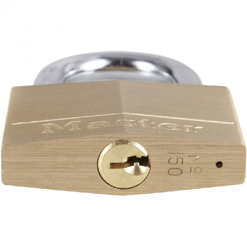 MASTER LOCK 140703EURD - Pack avec moraillon de porte et cadenas à clé en laiton 40 mm - Utilisation intérieure_2