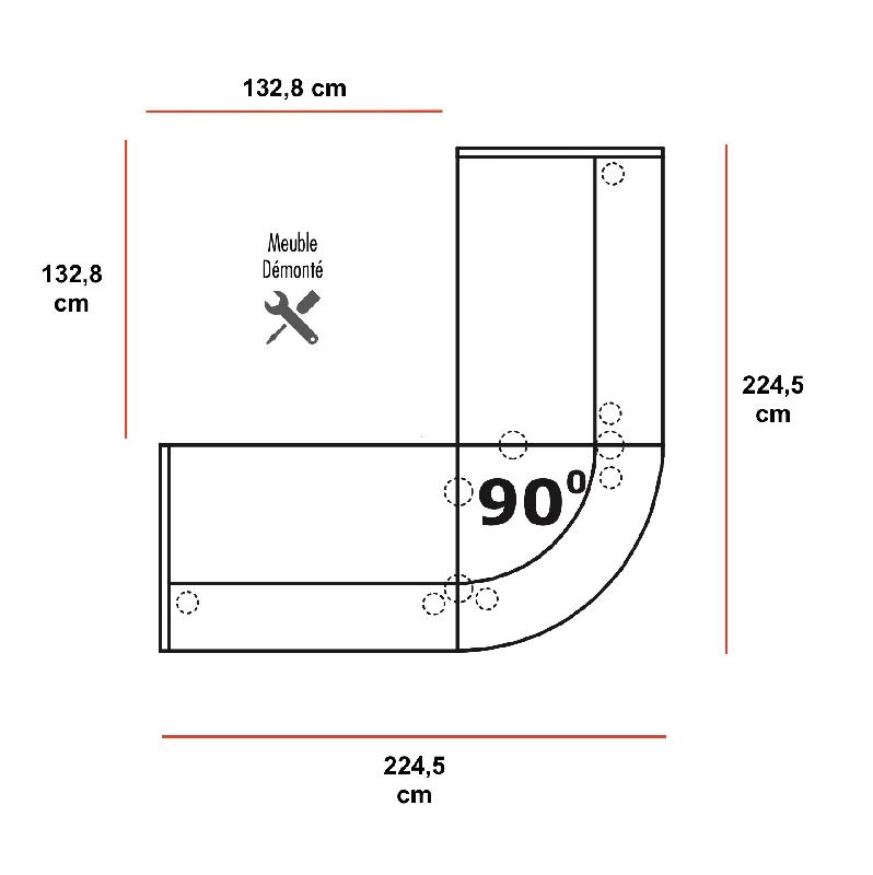Banque d'accueil d'angle arrondie Valde - MDD - Blanc brillant_2