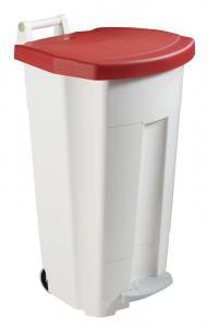 POUBELLE a pedale 90l BOOGY blanc avec couvercle coloris au choix_2