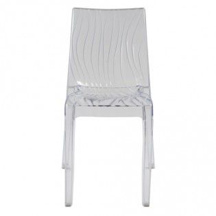 S6327TR - Chaise empilable DUNE - Weber Industries - en polycarbonate transparent - largeur 52 cm_2