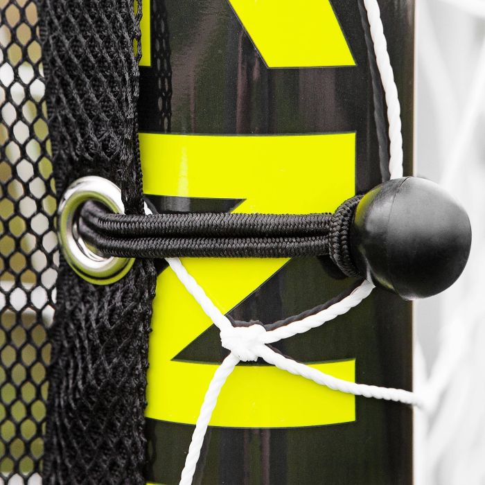 Filet de sport 3m x 2m FORZA Mur de Tir en Maille pour Buts de Handball avec 8 Cibles Jaune Fluorescent_2