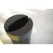 Aop510 - Poubelle publique - mmcité 1 a.S. - aluminium couvre 70L - design cylindrique en métal déployé_2