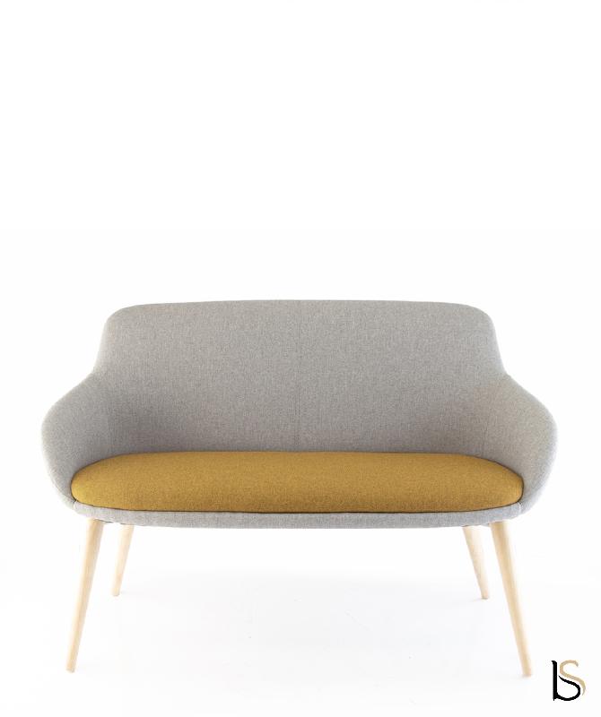 Canapé d'accueil Eneka bois - Sokoa - Gris/Jaune_2