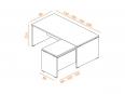 Bureau individuel ALECTON avec retour - Atra_2