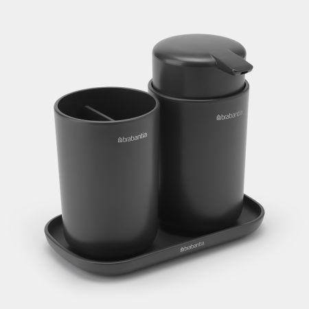 Ensemble d'accessoires pour la salle de bains Brabantia ReNew - kit de 3 - Dark Grey - UGS280368_2