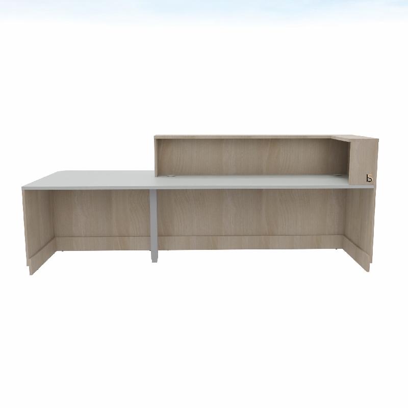 Bureau d'accueil mixte avec PMR Delta Plus - Mobel Linea - 202, Droite, Acacia clair_3
