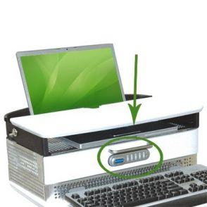 Chariot informatique médical - Flat Panel / Laptop Drawer Cart H Class - ErgonoFlex - réglable en hauteur 23,58 kg_2