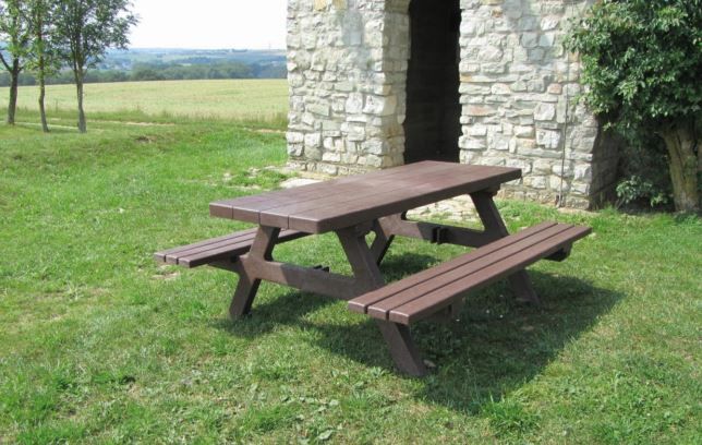 Table pique-nique 100% plastique recyclé - ISOLA - 180 ou 200 cm - Référence FGB10200 - Accessibilité PMR_2