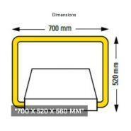 Arceau de parking Priva Park - Myd'l - Jaune - Fonctionnement solaire ou non - Dimensions 700 x 520 x 560 mm_2