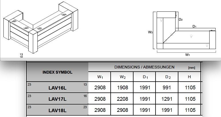 Bureau d'accueil lumineux Valde avec rangements intégrées - MDD - Blanc brillant, Gauche, 191_2