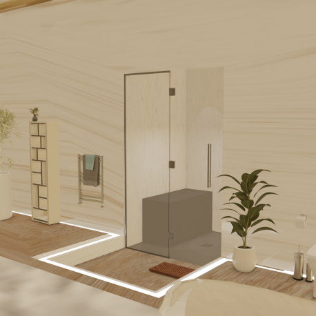 Hammam kit de construction cabine de douche avec paroi vitrée à carreler 120 x 120 - Générateur vapeur inclus_2