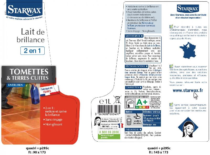 Lait de brillance pour tomettes et terres cuites 1L - STARWAX_2