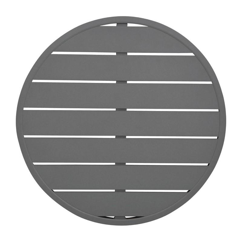 Plateau de table rond en aluminium gris foncé 580 mm | Bolero - FX037_2
