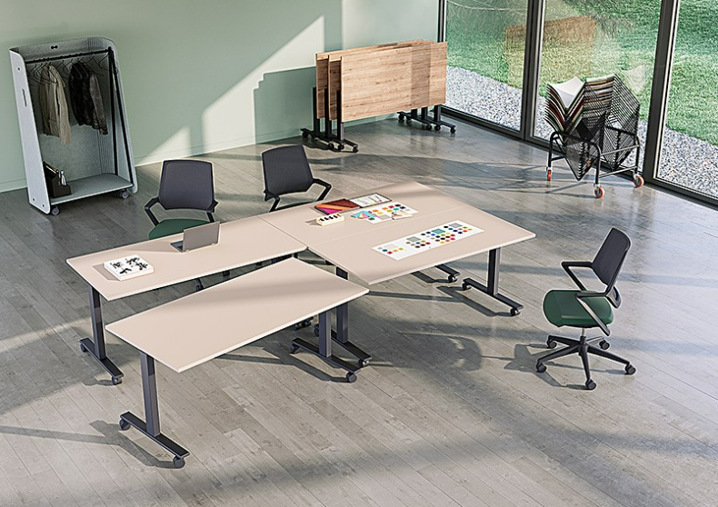 Table de réunion compacte et fonctionnelle pour environnements professionnels_2