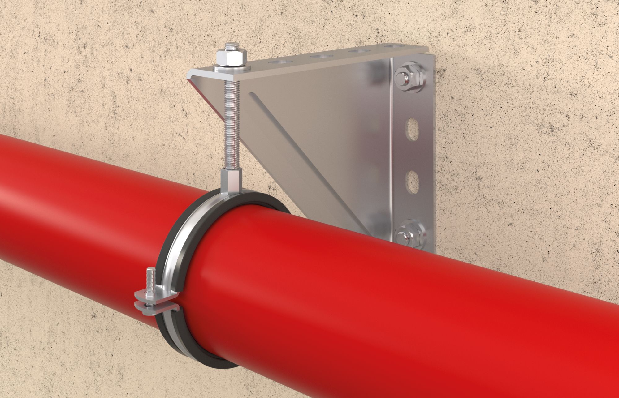 Collier isophonique FRSM - Fischer - double filetage en acier électrozingué - série lourde M10/M12/M16_2