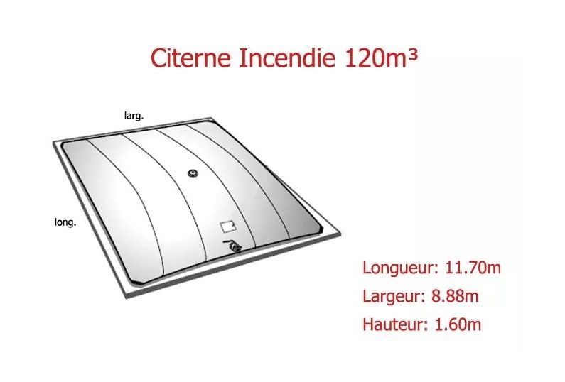 Réservoir souple étanche pour stockage d'eau anti-incendie