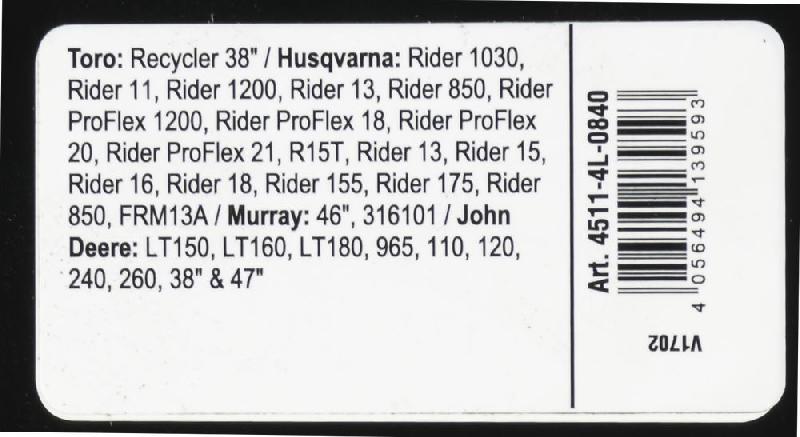 Courroie trapézoïdale X-Grip V - Type 4L840_2