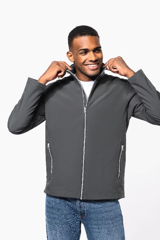 Veste Softshell 2 couches homme - Réf: K424 - Kariban - Tissu déperlant, coupe ajustée_2