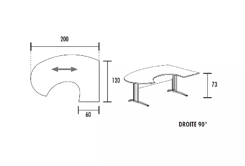 Bureau d'angle compact piètement métal So Borox_2