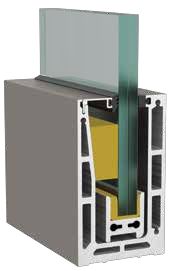 Garde-corps en verre L1 - 3 profils disponibles - Charge jusqu'à 3 KN/m - Norme NFP01-013_2