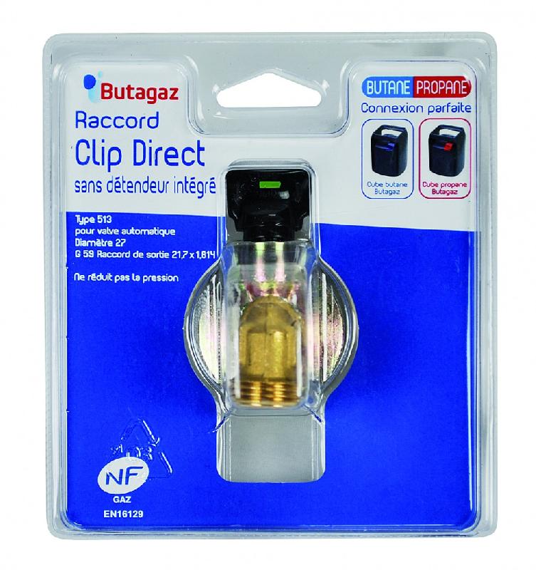 adaptateur gaz butane / propane pour cube et viseo x diam.27mm